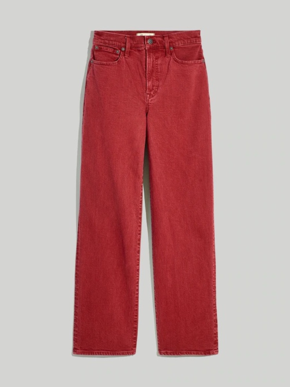 NWT Madewell The Perfect Vintage Wide-Leg Jean in Rich Burgundy - Picture 5 of 8